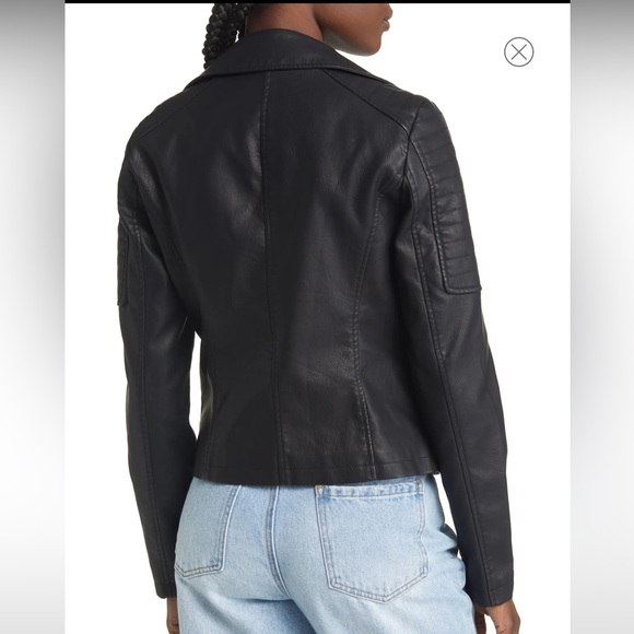 Noisy May Rebel Moto Faux Leather Jacket sz S - Picture 2 of 6